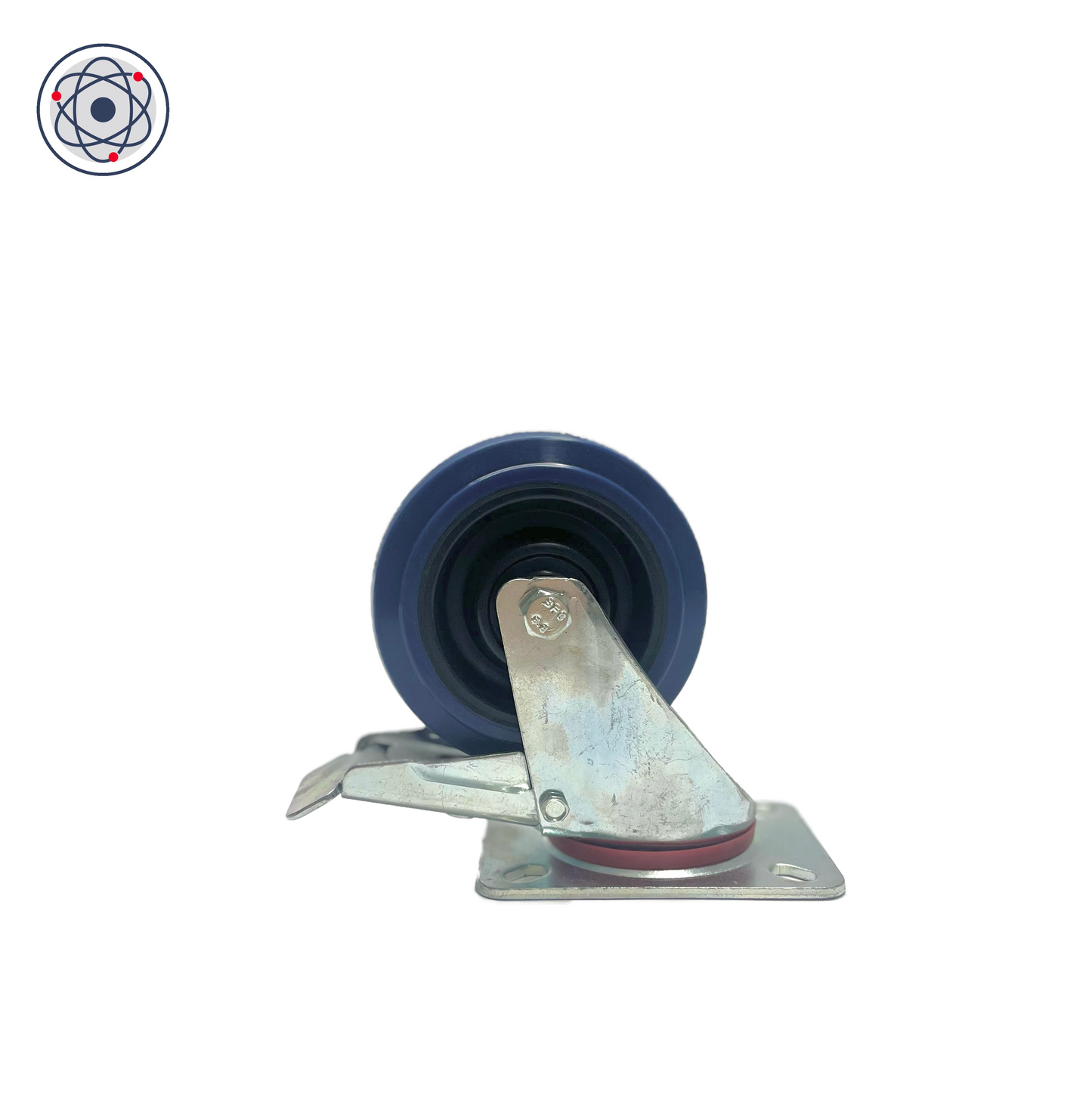 Swivel Castor 100mm Braked - Blue