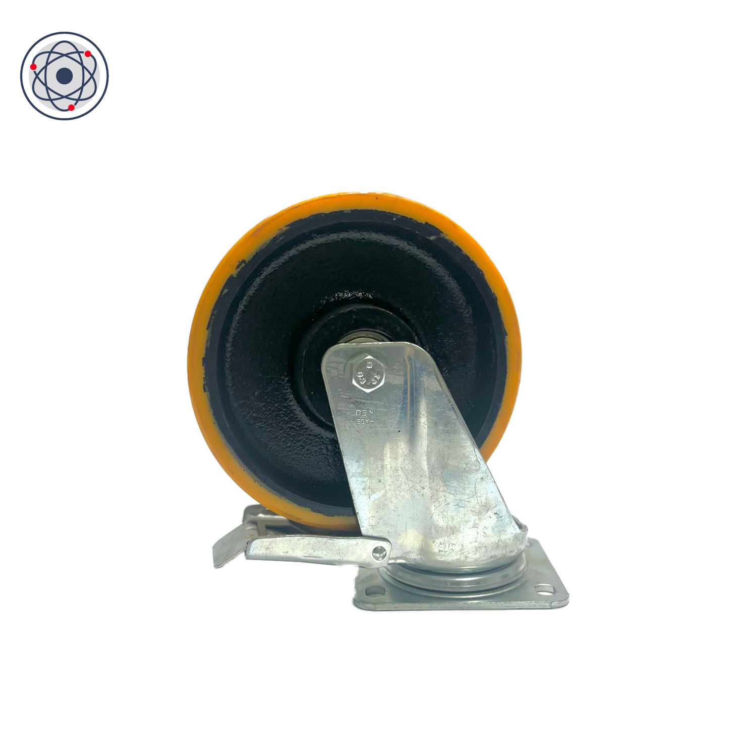 Heavy Duty Polyurethane Swivel Castor 200mm - Yellow